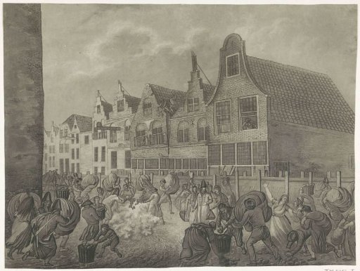 Collapse of the formwork along the Kortendijk in Gorinchem, 1809