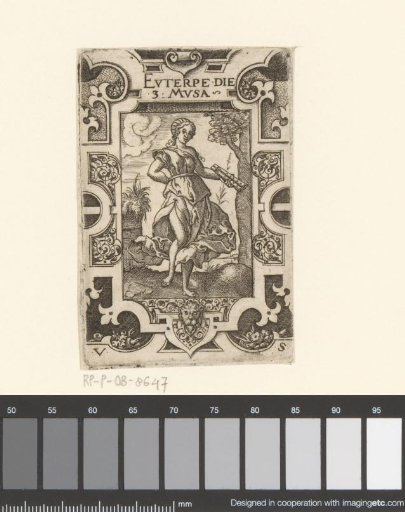 Euterpe in a scrollwork frame