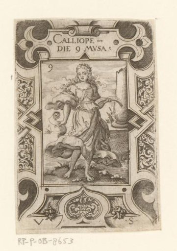 Calliope in a scrollwork frame