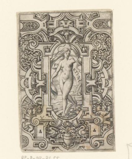 Fortuna in scrollwork frame