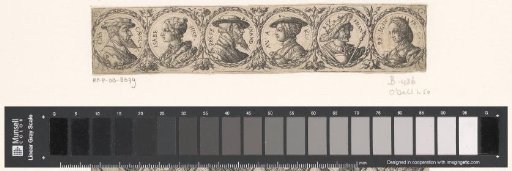Frieze with six busts in laurel wreaths