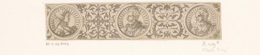 Frieze with three busts in medallions