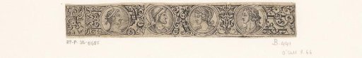 Frieze with four busts in medallions