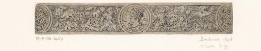 Frieze with a bust of a woman in a medallion