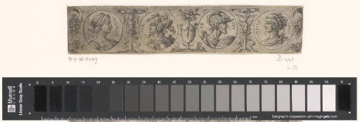 Frieze with four busts in medallions