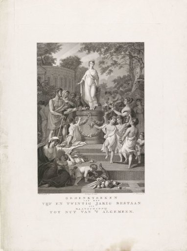 Allegory on the 25th anniversary of the Society for the Benefit of the Public, 1809