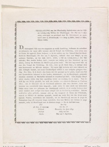 Explanation of the allegory on the 25th anniversary of the Society for the Benefit of the Public, 1809