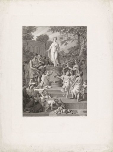 Allegory on the 25th anniversary of the Society for the Benefit of the Public, 1809