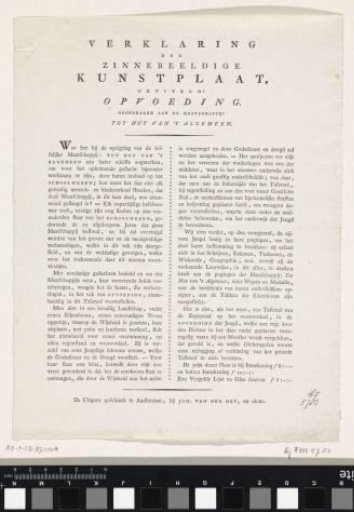 Explanation of the allegory on Education, 1809