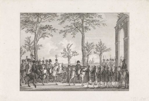 Presentation of the keys of the city of Amsterdam to Emperor Napoleon, 1811