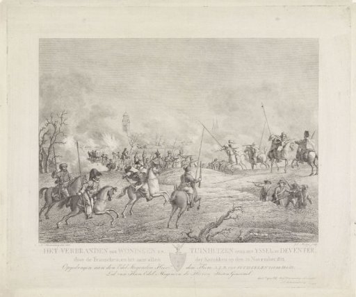 Battles between French and Cossacks at Deventer, 1813