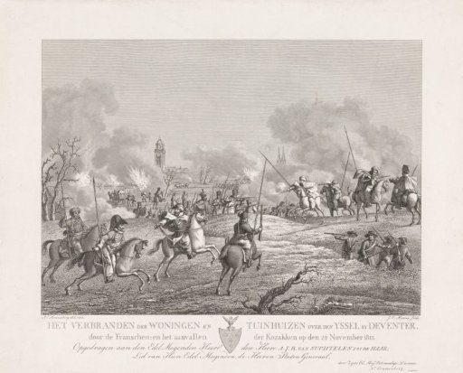 Battles between French and Cossacks at Deventer, 1813