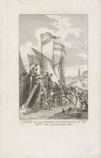 Arrival of King William I at Scheveningen, 1813
