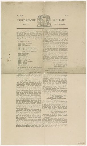 Utrechtsche Courant of 1 December 1813