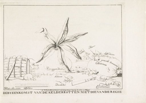 Satirical Print on the French Customs, 1813-1814