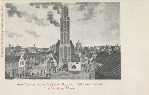 Fire in the Tower of the Basilica of Our Lady of the Assumption in Zwolle, 1815