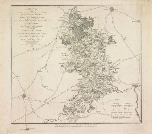 Plan of the Battle of Waterloo, 1815