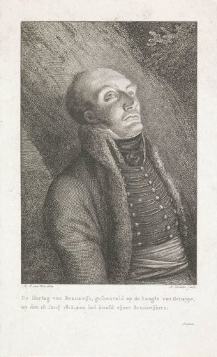 The fallen Frederick William of Brunswick, 1815
