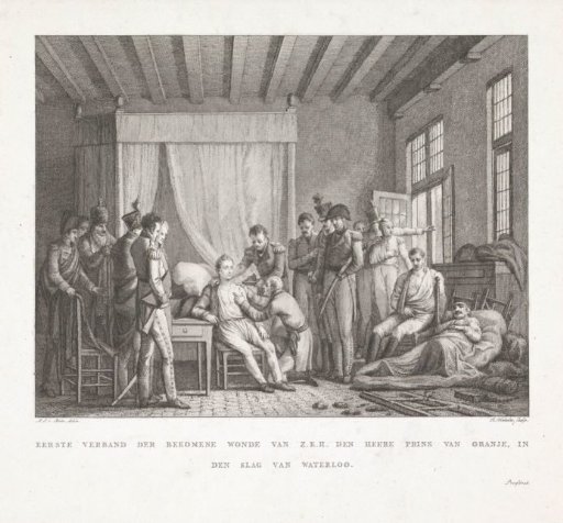 Care of the wounded Prince of Orange, 1815