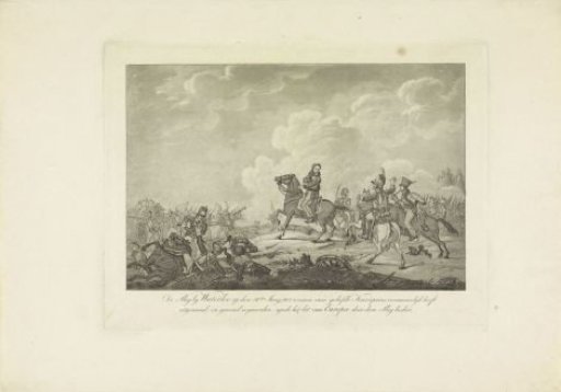 Prince of Orange wounded during the Battle of Waterloo, 1815