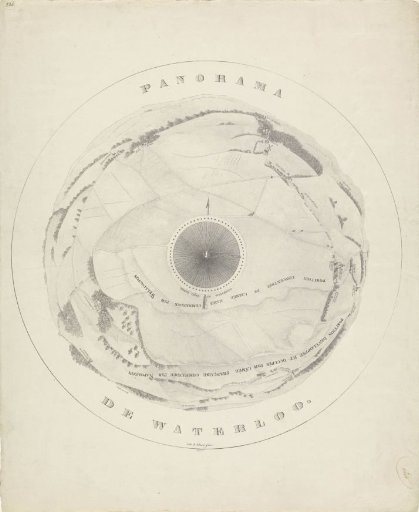Panorama of the battlefield of Waterloo, 1815