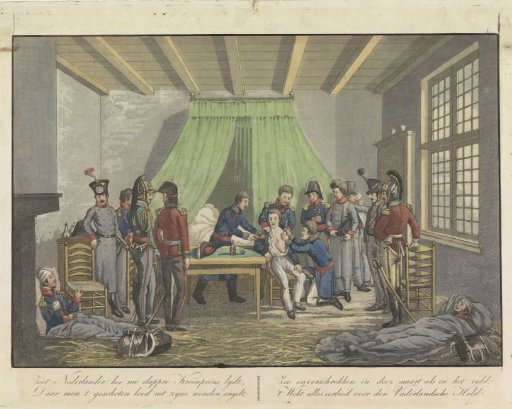 Care of the wounded Prince of Orange, 1815