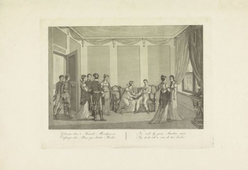 Visit of the queen to the wounded Prince of Orange, 1815