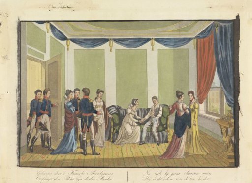 Visit of the queen to the wounded Prince of Orange, 1815