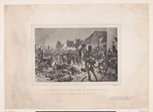 Painting of the Meeting of Dutch and Prussian Troops after the Battle of Waterloo, 1815