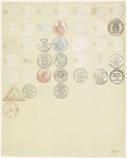 Sheet with Cut-out Dutch and French Seals