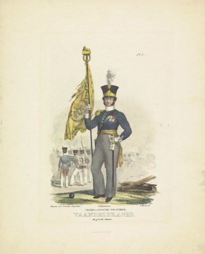 Standard Bearer in Full Dress, 1820-1825