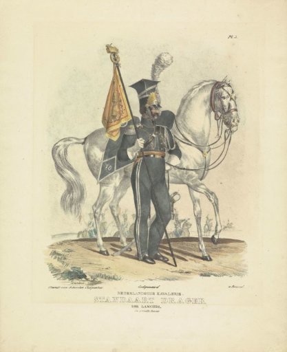 Standard Bearer in Full Dress, 1820-1825