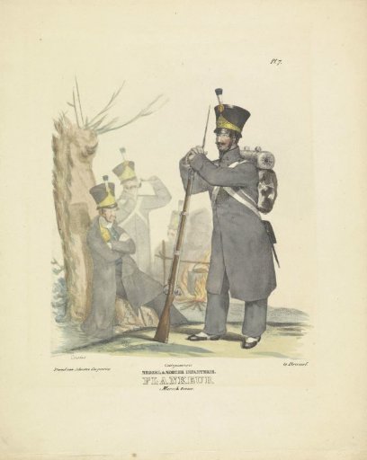 Flank Guard in Marching Dress, 1820-1825