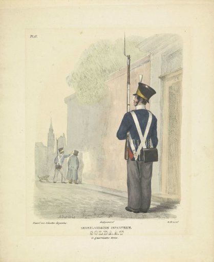 Soldier in Garrison Dress, 1820-1825