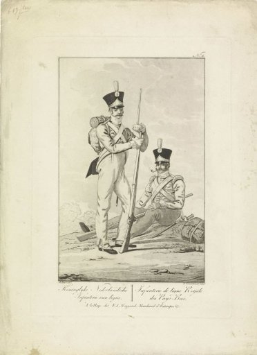 Two soldiers of a line regiment, 1814-1818