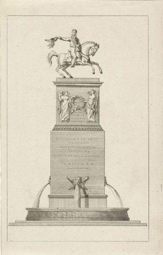 Equestrian statue near the Portuguese Synagogue, 1816