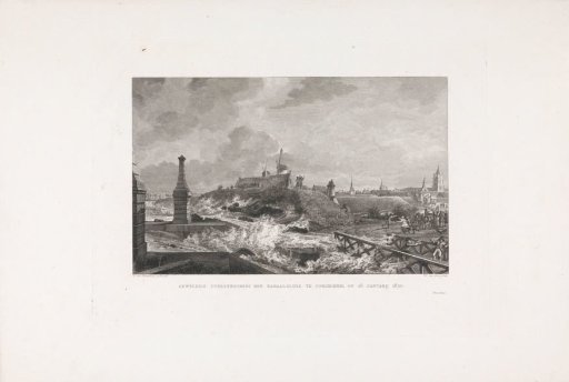 Flooding at the Canal Lock in Gorinchem, 1820