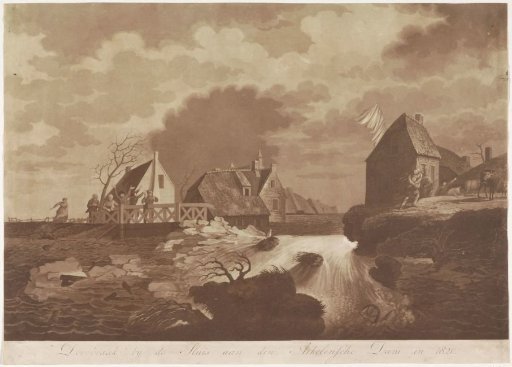 Breach of the Arkelse Dam near Gorinchem, 1820