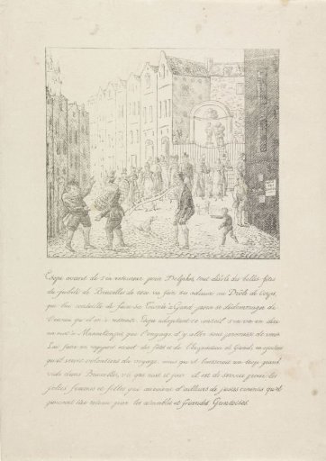 Satirical print on the failed celebration of the 450th anniversary of the Miracle of the Sacrament, 1820
