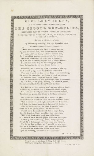 Poem on the solar eclipse of 1820