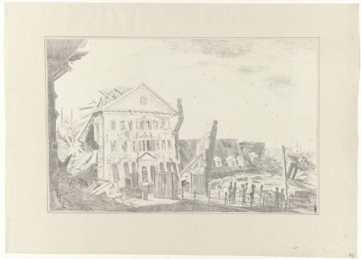 Ruïne van het Oost-Indisch Zeemagazijn te Amsterdam, 1822