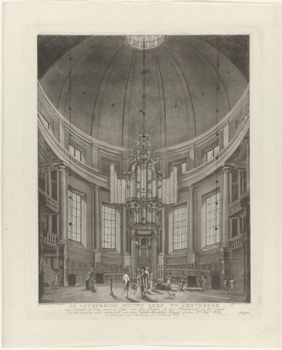 Interior of the New Lutheran Church in Amsterdam, before the fire of 1822