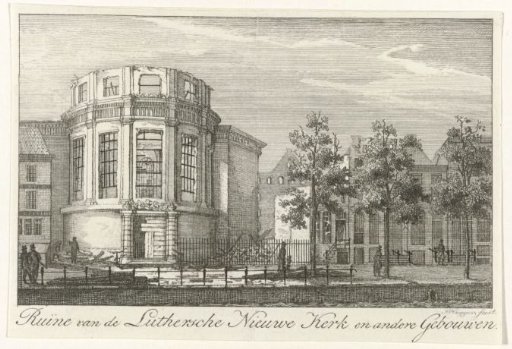 Ruin of the New Lutheran Church in Amsterdam, after the fire of 1822