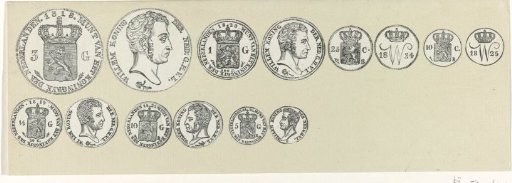 Seven new coins, ca. 1825
