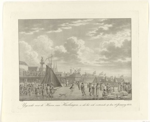 Ice fun in Harlingen, 1823