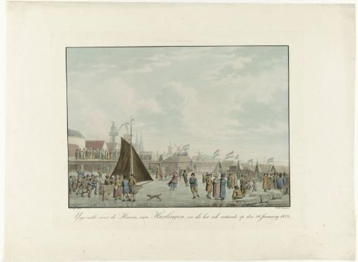 Ice fun in Harlingen, 1823