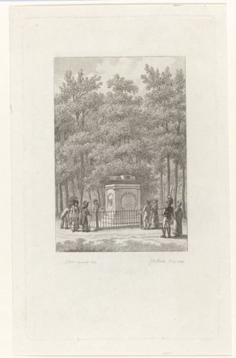 Memorial stone for Coster for the 400th anniversary of the invention of printing, 1823