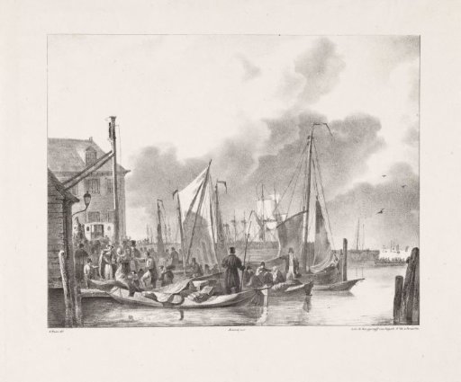 Arrival in Amsterdam of refugees from the flood of 1825
