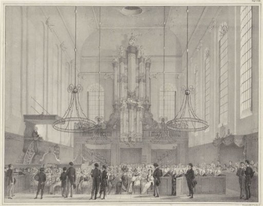 Celebration in the Lutheran church in The Hague attended by the Royal family, 1828