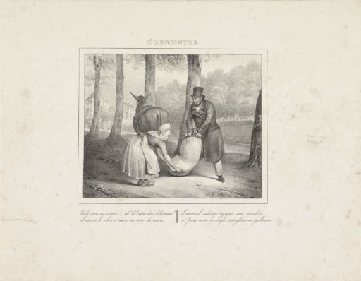 King William I Helps a Woman, 1829